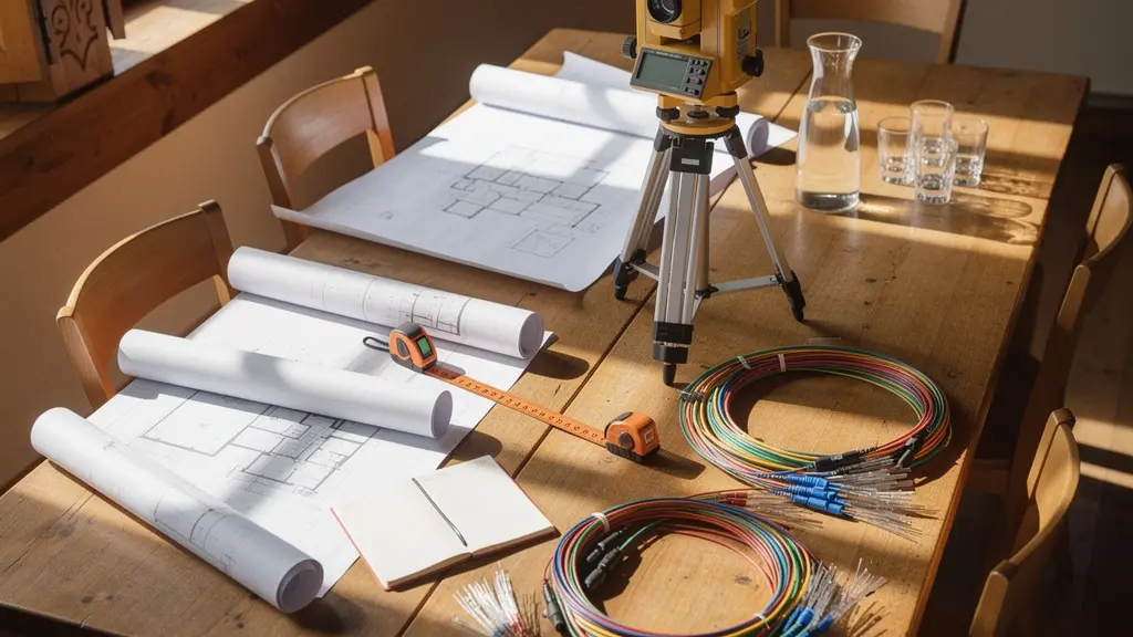 Planungskarte für Glasfaserausbau in einer Schweizer Berggemeinde