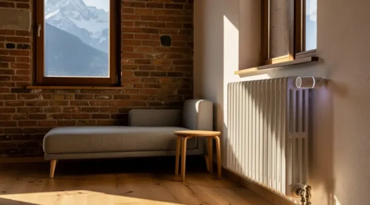 Smart Home Heizungssteuerung in renoviertem Altbau mit modernem Thermostat