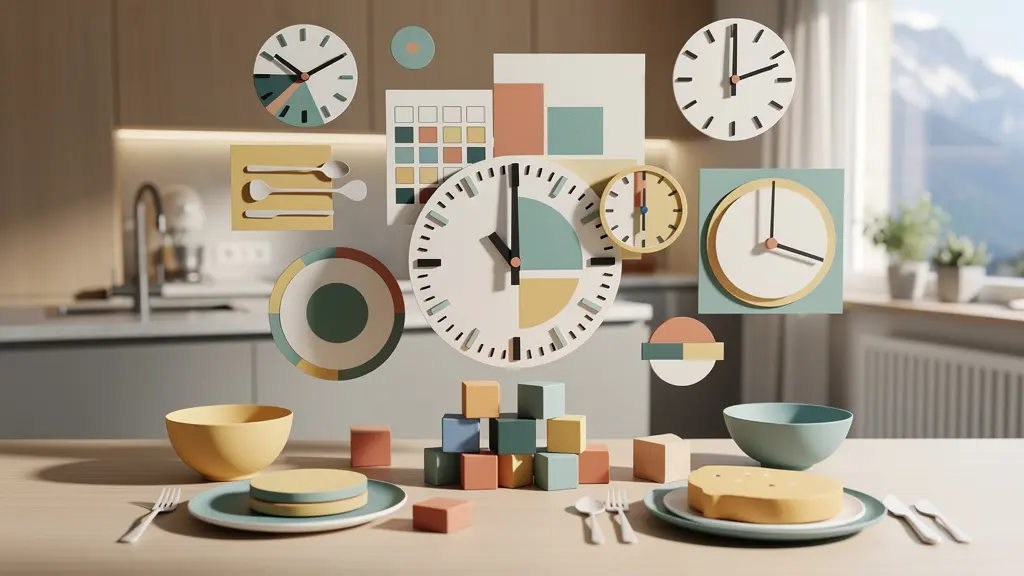 Überlastete Mutter jongliert mit verschiedenen Aufgaben