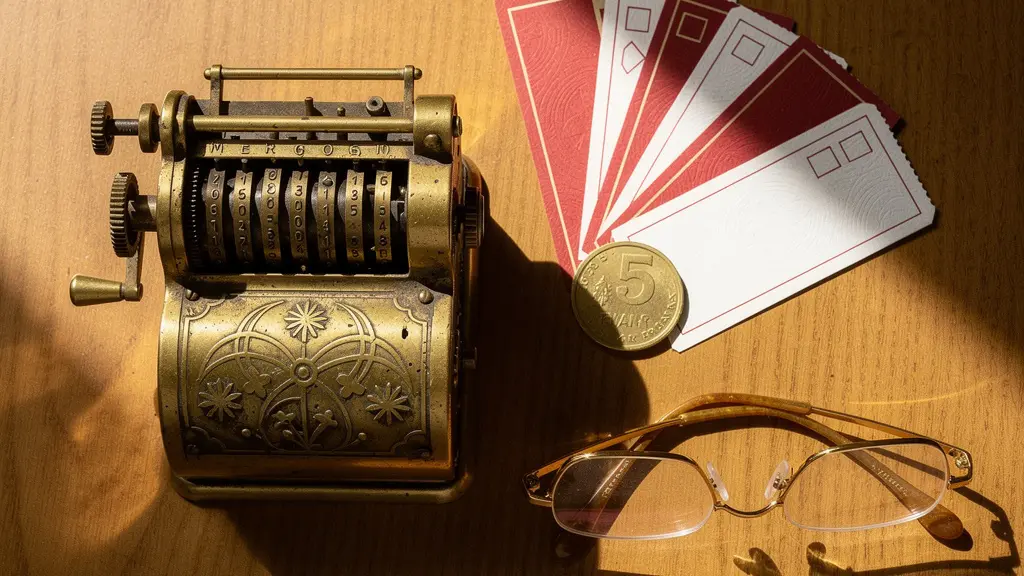 Symbolische Darstellung einer Schweizer Pendlersituation mit Halbtax-Karte, Zugticket und Taschenrechner auf einem Holztisch