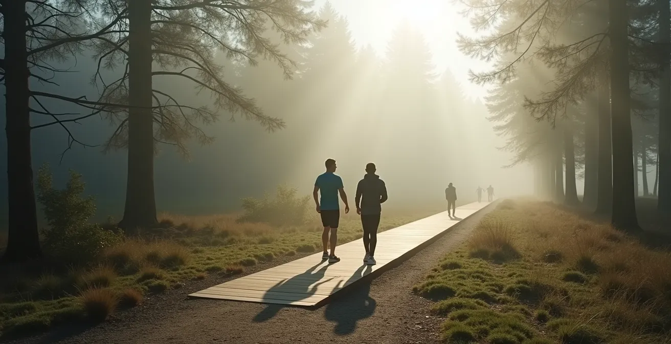 Respektvolle Wartezeit-Etikette beim besetzten Vitaparcours-Posten